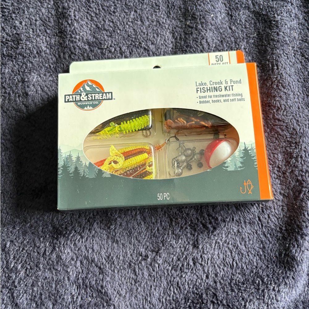Lake, Creek & Pond Fishing Kit - Yellow and Red